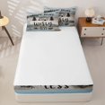 thumbnail image 4 of Erosebridal Cartoon Camper Car Zipper Twin Comforter Sets with Fitted Sheet and 2 Pillowcases, Rustic Farmhouse Zipper Bedding Set, Gray, 4 of 7