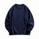 thumbnail image 2 of pstuiky camisas de manga larga para hombre, Camisa blusa con capucha ligera de color liso para hombre con cuello redondo suelto y base de regazo Tops de hombre l, 2 of 3