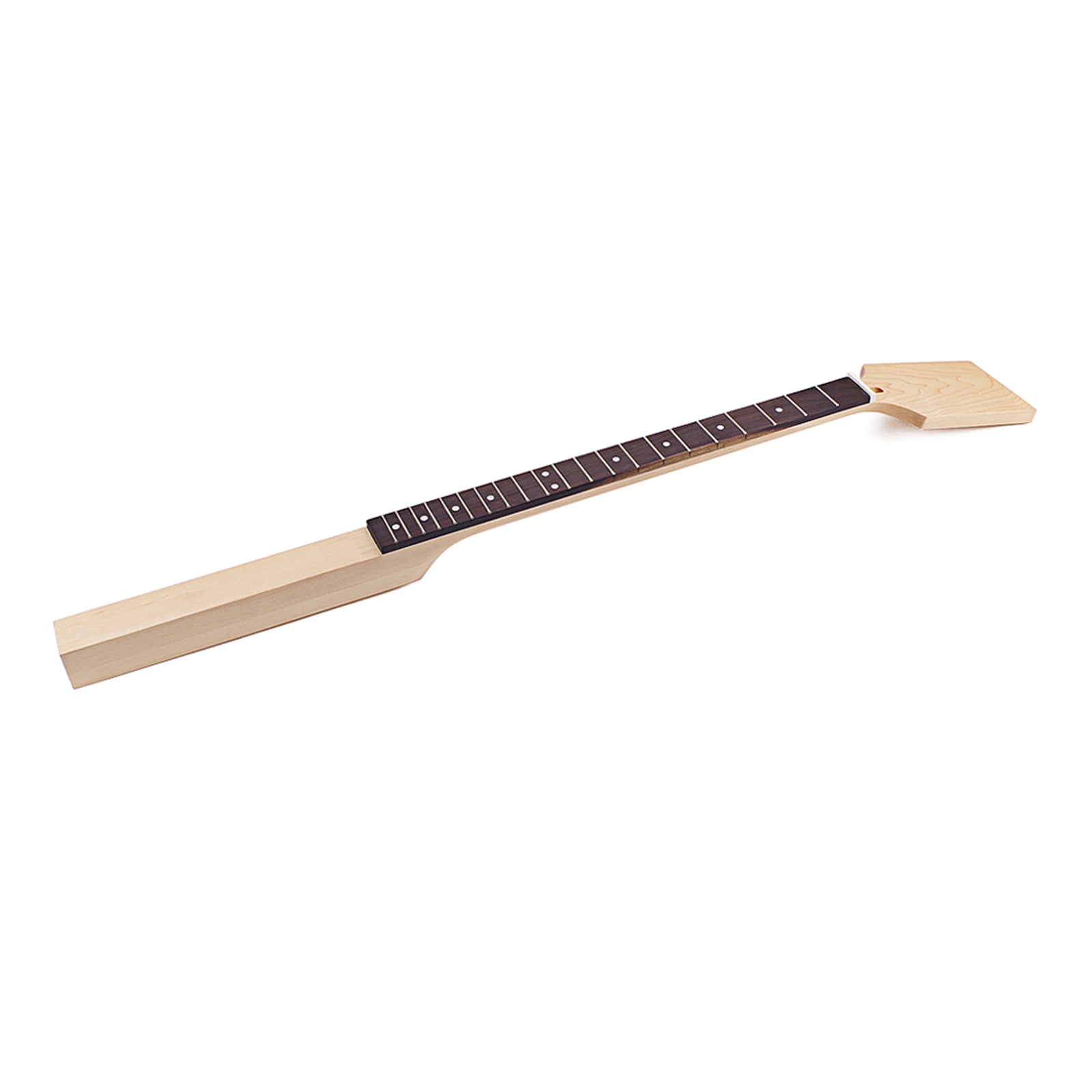 AOOOWER Unfinished 22 fret Guitar Neck with Dots Inlay Electric Guitar Neck Replacement Guitar String Instrument DIY Parts