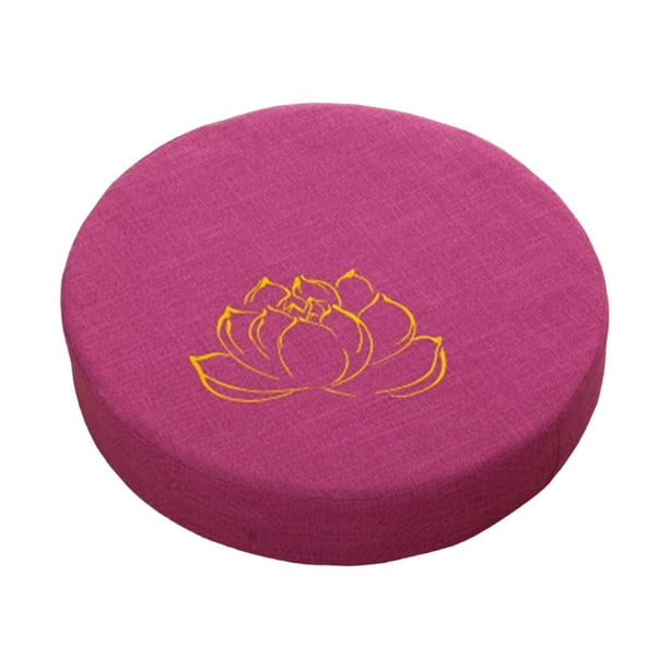 Cojín de Meditación Sunnimix Redondo 40 Cm de Diámetro Con Asiento Extraíble Rose Red 6 Cm