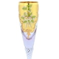 thumbnail image 3 of GlassOfVenice Set of Two Murano Glass Champagne Flutes 24K Gold Leaf - Lavender, 3 of 7