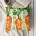 thumbnail image 3 of SHANXI  Pillow Cover Five Watercolor Carrots Decorations Holiday Farmhouse Spring Pillow Case Decor for Home Sofa Couch 12x12in, 3 of 5
