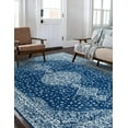 thumbnail image 6 of Unique Loom Bromley Collection Area Rug - Midnight (2' x 3' 1" Rectangle Navy Blue/Ivory), 6 of 6