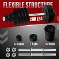 thumbnail image 4 of Yes4All 200lbs - Adjustable Dumbbell Set with Weight Plates, Star Lock Collars/Connector, 4 of 6
