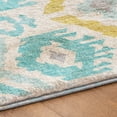 thumbnail image 5 of Addison Rugs Dream Shag Premium Machine Washable Transitional Tribal, Boho Aqua Rectangle Rug, 9' x 12', 5 of 8