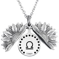 thumbnail image 1 of 12 Constelación del zodiaco Collar con medallón de girasol Letra inspiradora Collar con colgante de girasol Collar de cadena de clavícula Regalo de joyería para mujer Novia Wmkox8yii  fajkfhkj203, 1 of 1