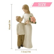 Mother and Son Figurine - Handcrafted Family Keepsake, Modern Home Decor Gift for Mom
