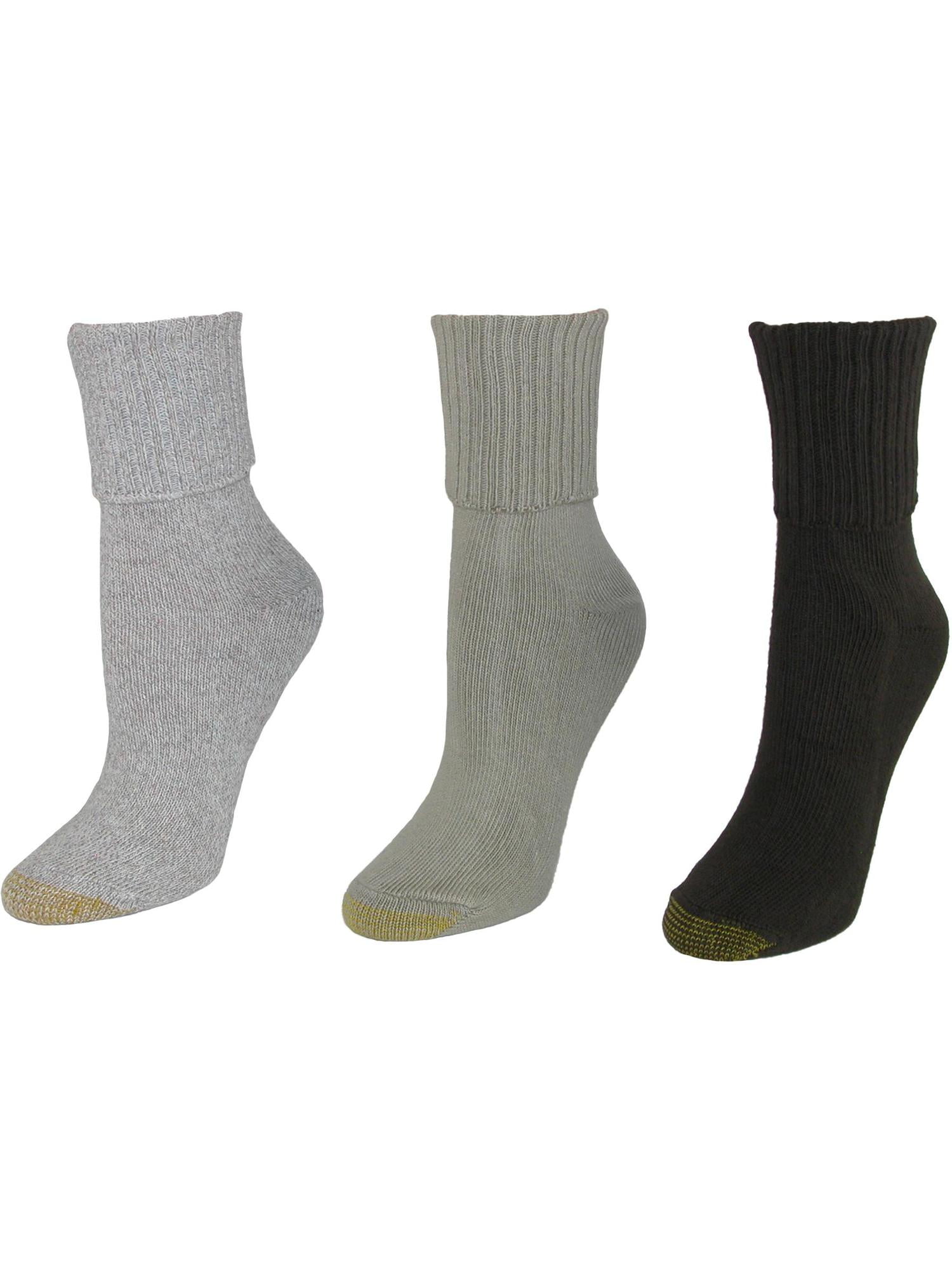 GOLDTOE Gold Toe Turn Cuff Bermuda Socks (3 Pair Pack) (Women's