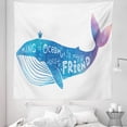 thumbnail image 1 of King Tapestry, King of Ocean is My Best Friend in Watercolor Abstract Style Words on Whale Print, Fabric Wall Hanging Decor for Bedroom Living Room Dorm, 5 Sizes, Blue and Purple, by Ambesonne, 1 of 1
