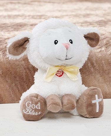 stuffed lamb that sings jesus loves me