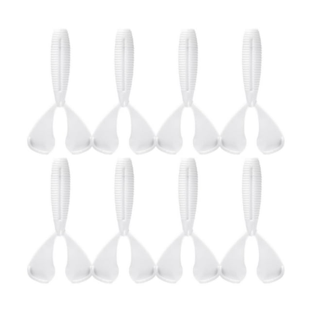 8 piezas señuelos suaves cebos de mordedura para truchas longitud de lubina de longitud de 6 cm de 6 cm 2.3g cola grub biseba pvc baits cebos de pesca lechoso