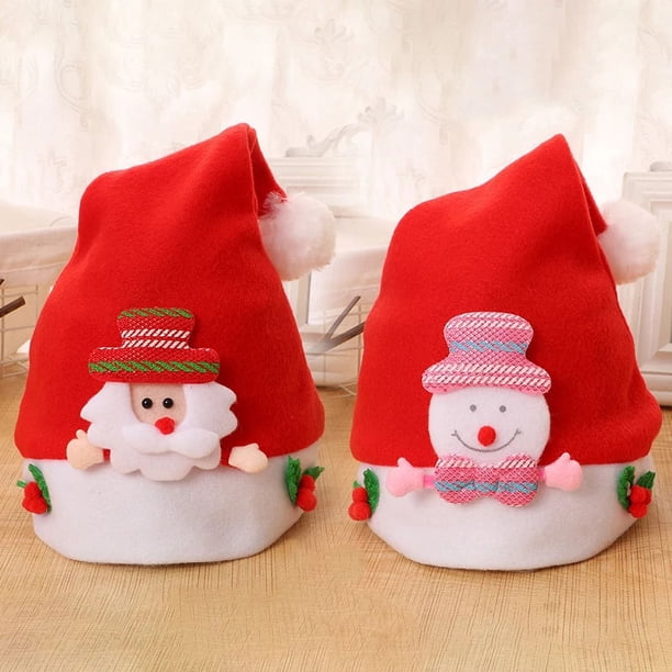 Amzeeniu Gorro Navideño 30 Pcs Gorros Navideños Adultos,Gorro de Papá Noel,Sombrero de Santa,Unisex Sombreros de Navidad,Adecuado Fiestas Navideñas y Juegos de Rol Navideños Sombrero Navideño Rojos