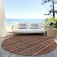 thumbnail image 6 of Addison Rugs Chantille Indoor/Outdoor Transitional Stripes Blush Washable Round Rug, 8' x 8', 6 of 6