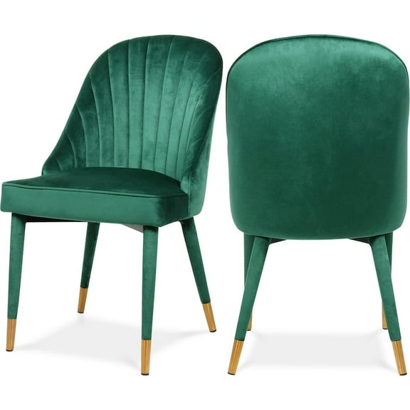 Meridian Furniture Belle Green Velvet Dining Chair (Set of 2)