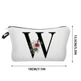 thumbnail image 3 of CasaChic Flower Letter Makeup Bag, Alphabet Initial Cosmetic Bag, Personalized Floral Design, Durable Reusable Polyester, Ideal Birthday Gifts for Women Mom Friend Bride Bridesmaid, 3 of 6
