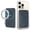 Blue Leather, variant on Dteck MagSafe Compatible Universal Detachable Wallet for Smartphones / Mag-Safe Phone Cases, Glitter Clear Shiny Card Holder,Clear