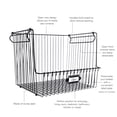 thumbnail image 2 of Spectrum Vintage Living Stackable Large Wire Storage Basket, Black, 2 of 9