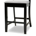 thumbnail image 6 of Baxton Studio Chandler Modern and Contemporary Grey Fabric Upholstered and Espresso Brown Finished Wood 2-Piece Counter Height Pub Chair Set, 6 of 8