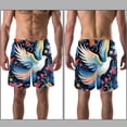 thumbnail image 3 of luoweisi Men's Beach Shorts Quick Dry Swim Trunks with Mesh Lining Peace Dove S, 3 of 5