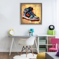 thumbnail image 3 of Stupell Industries Contemporary Sporty Sneaker Drips Gray Floating Frame Canvas Art, 25 x 25, by Creative Studio, 3 of 8