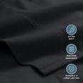 thumbnail image 2 of Juego de sábanas Bare Home de franela, 100% algodón, color negro, 2 of 9