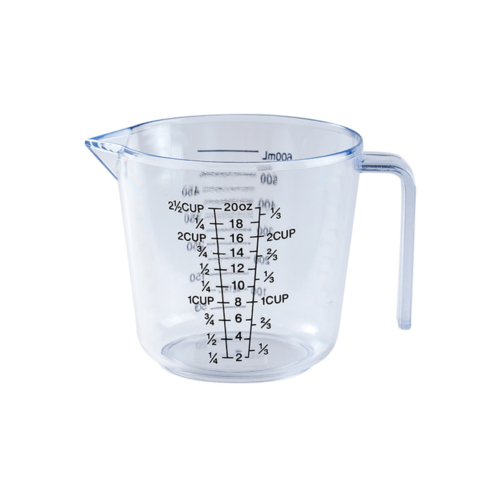 Transparent Plastic Graduated Measuring Cup Kitchen Tools With Lid 