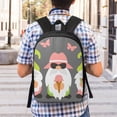thumbnail image 6 of Goofa Summer Gnome 1 Pattern 17in Student Backpack - School, Travel, Work Bookbag -Laptop Backpack,Water Resistant College School Computer Bag, 6 of 6