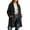 Black-Tops, variant on Women's Hooded Mid Length Oxford Cloth Rain Jackets Zip Up Side Pocket Outerwear Outdoor Travel Windproof Lightweight Trench Coats