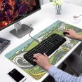 thumbnail image 2 of Green Waves with the Seagulls&nbsp;desk Mouse Padwaterproof,rubber+multispandexwashable MousematDesk Pad for Office Home Game 31.5x15.7inches, 2 of 7