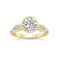 thumbnail image 1 of 2 Carat | IGI Certified Round Shape Lab Grown Diamond Engagement Ring For Women 14K Yellow Gold | Lab Created Everly Vintage Bezel Diamond Engagement Ring | FG-VS1-VS2 Quality, 1 of 1