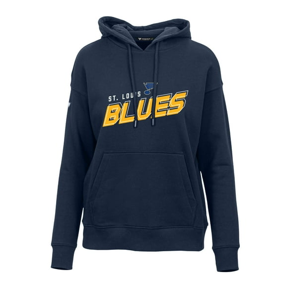 Women's Levelwear Navy St. Louis Blues Adorn Premier 2.0 Fleece Pullover Hoodie