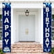 thumbnail image 4 of Decoración para puerta Turypaty, azul y plateado, feliz cumpleaños, 4 of 5