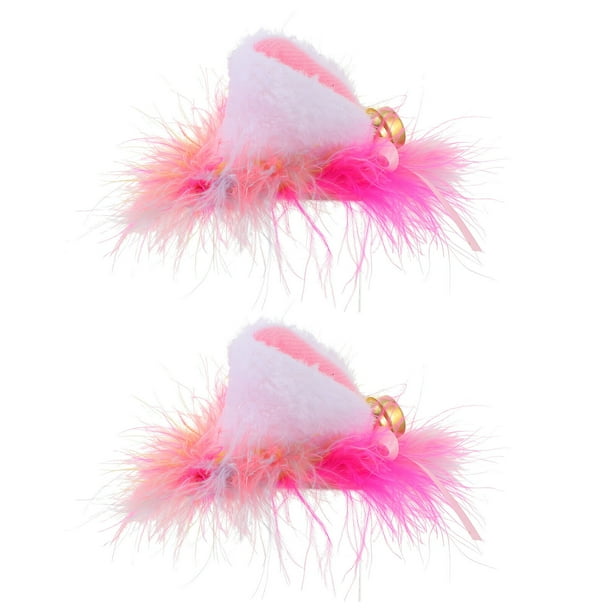 BRIGHTFUFU 1 par de cascos de peluche con orejas de gato.