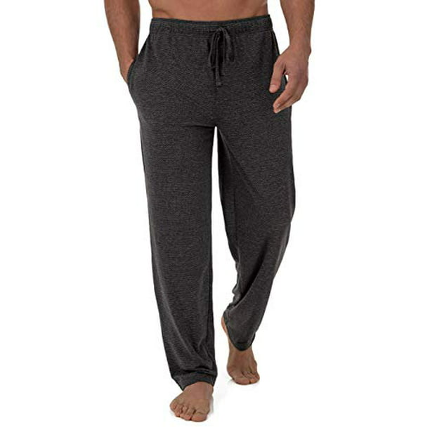 Loom - Big Men's Breathable Mesh Knit Pajama Pant Sleep Pant (Black, 5X ...