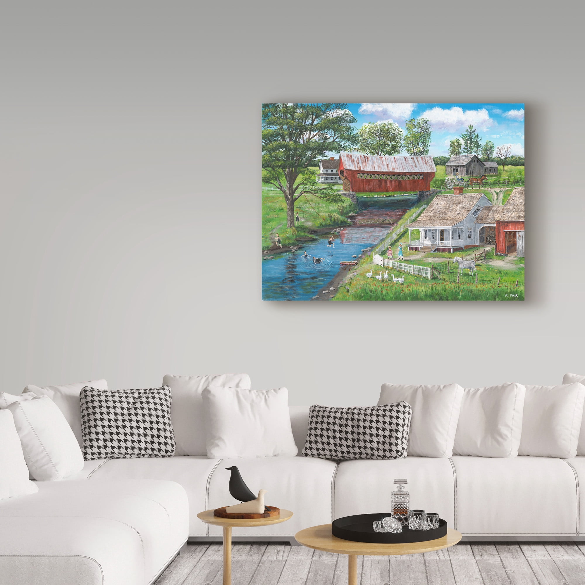 Trademark Fine Art 'New England Homestead' Canvas Art by Bob Fair