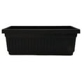 thumbnail image 4 of TiaGOC 24 Inch Venetian Rectangular Window Planter Box - Lightweight Plastic Indoor Outdoor Plant Pot with Drainage for Windowsill, , Flowers, Black, 4 of 6