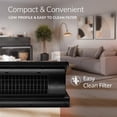 thumbnail image 3 of Lasko Low Profile Ceramic Baseboard Space Heater, 1500W, Remote Control, 3 Heat Settings, Black, CL22100, 3 of 9