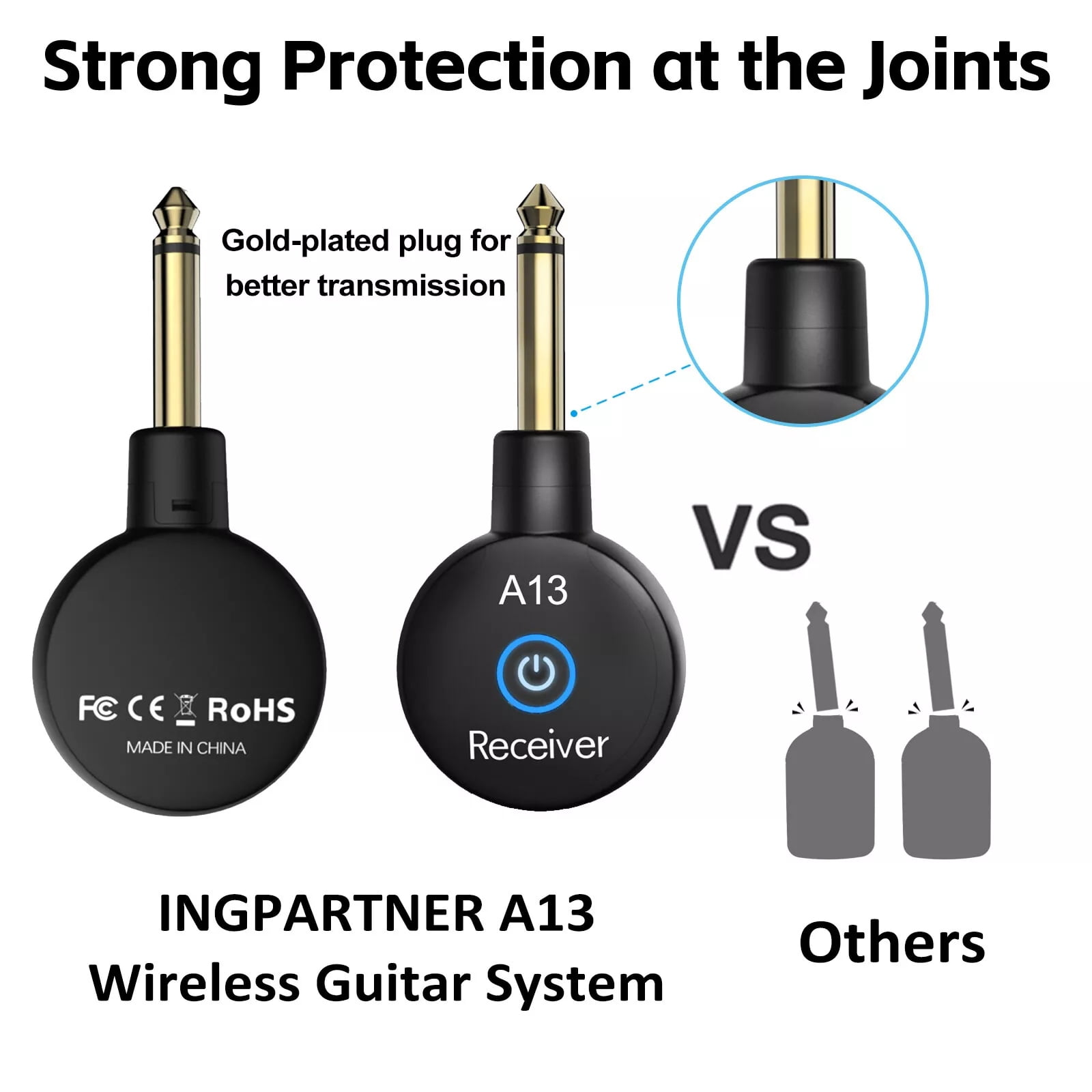 Audio Wireless Guitar Transmitter Receiver for Guitar Bass Electric Instruments TAPDRA Spare Part