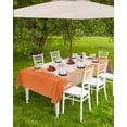 thumbnail image 4 of Fsddascl Burnt Orange Gray Outdoor Tablecloth - 60x84 Inch Rectangle Dining Table Cover, Geometric Oil Painted Abstract Modern Waterproof Outdoor Table Cloth with Umbrella Hole & Zipper for Patio, 4 of 7