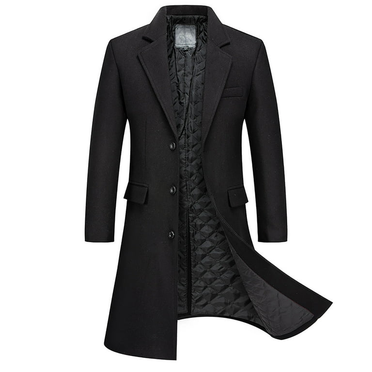 Black thick sale trench coat