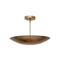 thumbnail image 6 of 3 Light Mini Perforated Elegant Ceiling Flushmount light Pendant Mid Century Modern Raw Brass Sputnik chandelier light Fixture., 6 of 7