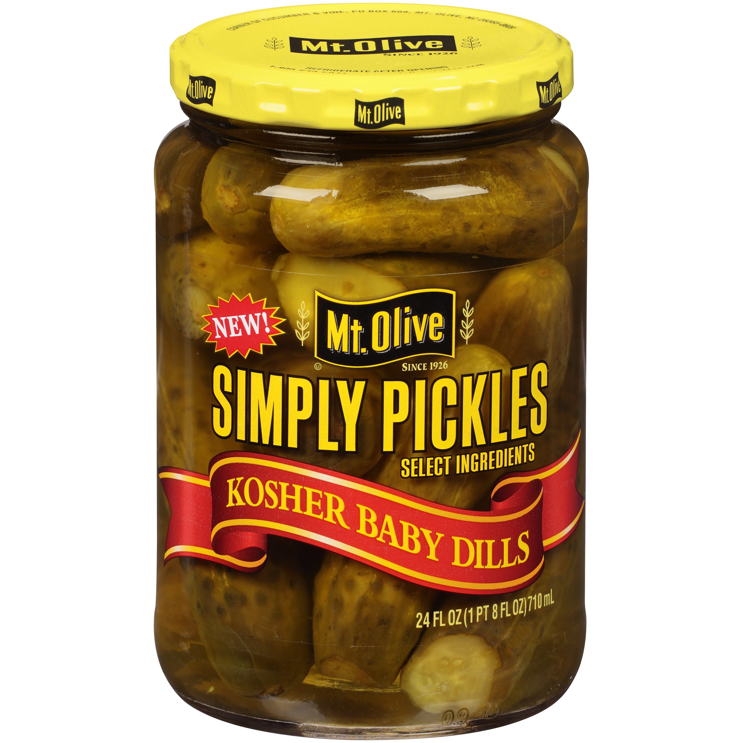 Mt. Olive Kosher Baby Dills Pickles, 24 fl oz by Mt. Olive Pickle Company, Inc.