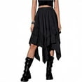 thumbnail image 2 of Womens Autumn Spring Skirt Retro Layer Half length Skirt with Asymmetric Elastic Skirts, 2 of 4
