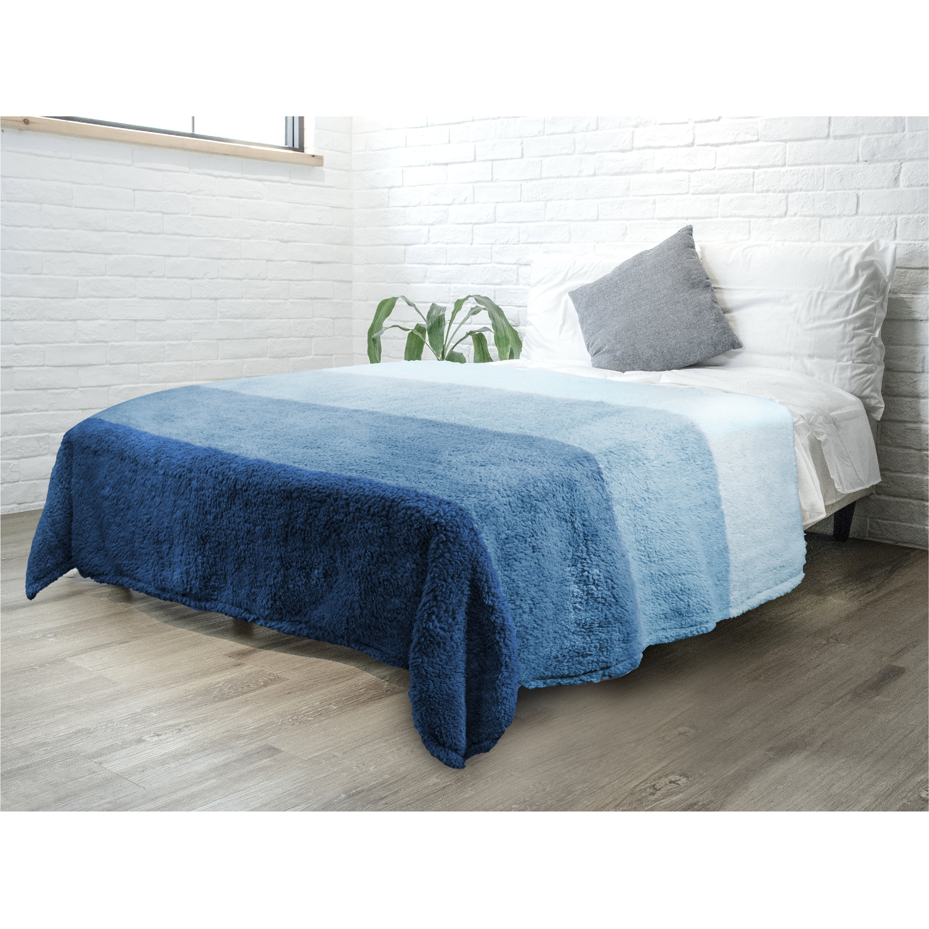Soft Warm Sherpa Throw Blanket Bedspread for Bed Sofa Double & King 