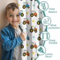 thumbnail image 3 of Blackout Kids Curtains,Cartoon Tractors Stars White Pattern Childrens Insulated Curtains Set Of 2,Bedroom Essentials,Toddler Room Decor 42"x54", 3 of 5