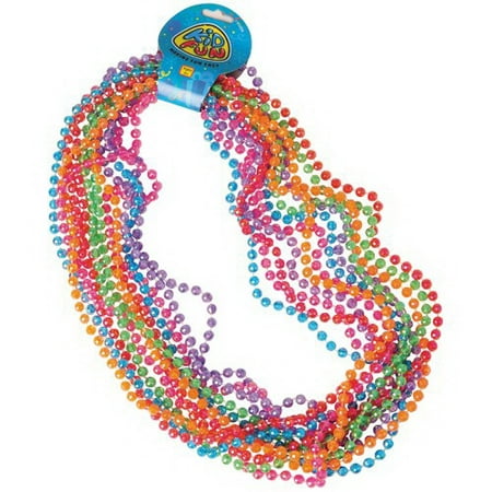 (Price/Dozen) JA650 7mm Pearlized Mirror Ball Bead Necklaces
