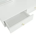 thumbnail image 6 of Yoneston Wall Mounted Hanging Vanity Table with LED Mirror, 2 Drawers & Outlets and USB Ports, Small Makeup Desk for Bedroom Dressing Room Hotel Apartment, White, 6 of 9