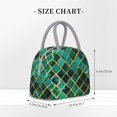 thumbnail image 2 of Disketp Green Mosaic Glass Bolsa Térmica para Almuerzo, Lonchera con Abertura Amplia y Gran Capacidad, Organizador Reutilizable para Mujeres, Hombres y Adultos, 2 of 6
