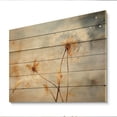thumbnail image 2 of Designart "Pure Petals of Dandelions" Floral Print on Natural Pine Wood, 2 of 5