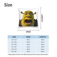thumbnail image 4 of Fundas de almohada de terciopelo Shrek, fundas de almohada decorativas suaves y acogedoras con cremallera oculta para dormitorio, sofá, sillón, funda de almohada de terciopelo, 4 of 8